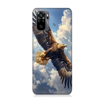 Xiaomi Redmi Note 10 Uyumlu Gökyüzünde Uçan Kartal Desenli Silikon Kılıf