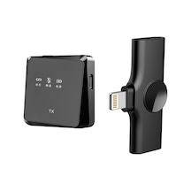 Wireless Yaka Mikrofonu İphone İle Uyumlu Gürültü Azaltıcı Telefonlar İçin 2,4 Ghz Profesyonel Kablosuz Youtuber Röportaj Kare Mikrofon Tekli Çok Renkli