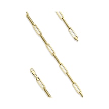 14 Ayar Altın Kalın Ataç Bileklik 5.75 Mm Beyaz Altın