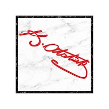 Motosiklet Sticker K. Atatürk Beyaz 12cm 4cm A