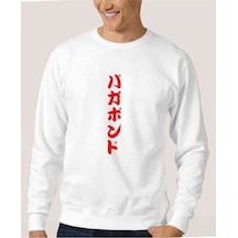 One Punch Man Baskılı Beyaz Erkek Örme Sweatshirt (530943087)