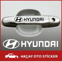 6 Adet Hyundai Kapı Kolu Sticker Hyundai Sticker Oto Sticker