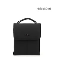 Gönderi(R) Gönderir Siyah Uzun Askılı Hakiki Deri El Ve Omuz Çantası Siyah
