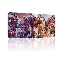 Street Fighter Kaymaz Dikişli Kauçuk Oyuncu Mousepad V2 - 90x40 Xxl Gaming Mouse Pad Fare Altlığı