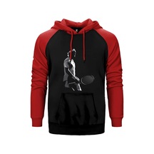 Roger Federer Siluet Kırmızı Renk Reglan Kol Sweatshirt / Hoodie