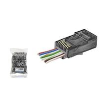 Nodar Nd2410 Cat6 Ez Rj45 Konnektör 100 Adet Plastik Kutu - Siyah