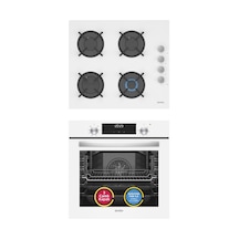 Simfer 9 Fonksiyon QS Dijital Beyaz 2'li Ankastre Set (8209 Fırın + 3507 Ocak)