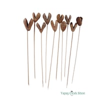 Yapay Çiçek Sitesi Kuru Çiçek Bell Cup Meyve 30 Cm 10lu Naturel
