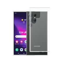 Newface Samsung Uyumlu Galaxy S24 Ultra Kılıf Lüx Şeffaf Silikon Şeffaf