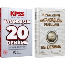 Cba + Deli Defteri 2026 Kpss Vatandaşlık Vatandaşlığın Pusulası 25+20 Deneme 2 Li Set - Ali Koç Cba + Deli Defteri Yayınları