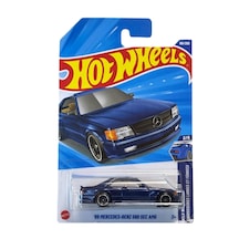 Hot Wheels - '89 Mercedes-benz 560 Sec Amg 1/64 Mavi - Yurt Dışı Uzun Kartonet