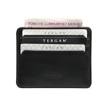 Tergan Siyah Deri Unisex Kredi Kartlık 1050B06
