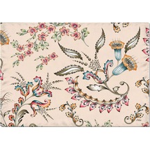 The Mia Flower- 2 Amerikan Servis 6 Lı  Set - 50 x 35 Cm Çok Renkli