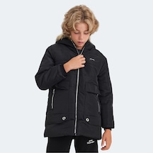 Slazenger CAMELIA Çocuk Kapüşonlu Siyah Mont & Kaban