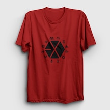 Presmono Unisex Symbols Logo Exo T-shirt Kırmızı
