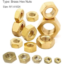 1-100 Adet Prinç Tam Altıgen Somunlar Cıvata Ve Vidalar İçin M1.4-m24 M20