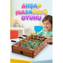 Ahşap Masaüstü Futbol Oyunu 4 Kollu Taşınabilir World Cup Heyecan Eğlenceli Masaüstü Oyunu