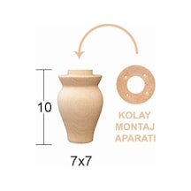 Torna Ayak 10Cm Doğal Ağaç Ft26