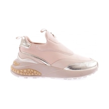 Dgn 026-22k Kadin Kalin Taban Metal Aksesuarli Sneakers Ayakkabi 026-2252-R0152 Bej
