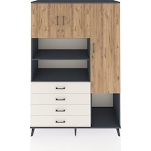 Hyperion Dolap 8 Raflı 4 Çekmeceli 3 Kapaklı 132x44x195 Antra... Antrasit Hyperion Dolap 8 Raflı 4 Çekmeceli 3 Kapaklı 132x44x195 Antra... Antrasit