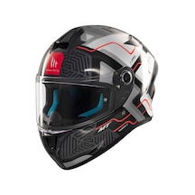 Mt Targo S Brik C0 Kapalı Kask Gri - Siyah S-