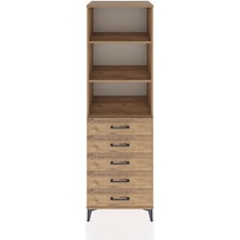 Hyperion Dolap 3 Raflı 5 Çekmeceli 60x44x195 Çam-çam Çam