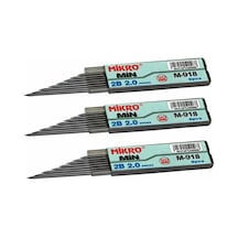 Kalem Ucu 2.0mm 2b Mikro 2b Kalem Ucu 2mm Siyah 3 Adet Tek Renk