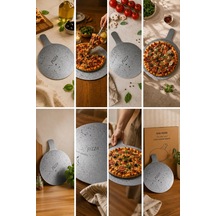 Paslanmaz Çelik Pizza Sunum Tabağı Çok Renkli
