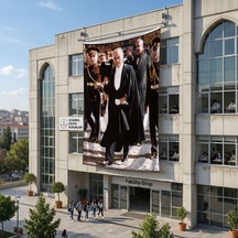 Siyah Takım Elbiseli Atatürk Poster Bayrak Raşel Kumaş 6x9 Metre Ata21 Diğer