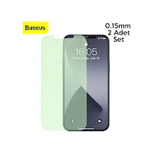 Baseus İphone 12 Mini 0.15mm Full Tempered Cam Ekran Koruyucu 2set Anti-bluelight- 5775