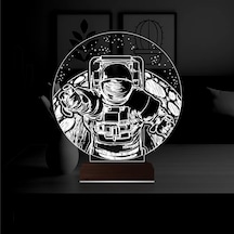Luvivia Astronot Gezegen 3d Lamba - Masa Gece Lambası V2 Şeffaf