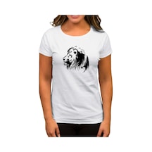 Black Lion Silhouette Beyaz Kadın Tişört Beyaz