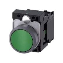 Siemens 3sb6160-0ab40-1ba0 - 22mm 1 No Yay Dönüşlü Butonlar Metal Yeşil