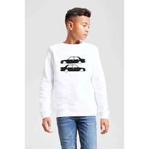 Tshirthane Şahin Baskılı Unisex Çocuk Beyaz Sweatshirt (534763151) Beyaz