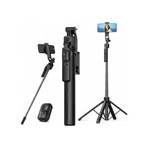 Aı Yüz Takipli Selfie Çubuğu Tripod, 360 Otomatik Takip Gimbal, Quadrapod 4 Ayaklı Taban, Uzaktan Kumandalı, Teleskopik Ayarlanabilir Boy, Telefon Tutuculu Vlog Standı