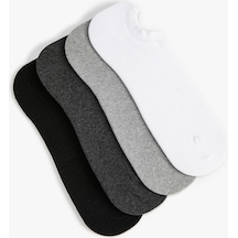 Koton Basic 4'lü Görünmez Çorap Seti Multıcolor 4wam80257aa 4WAM80257AAMIX Mavi