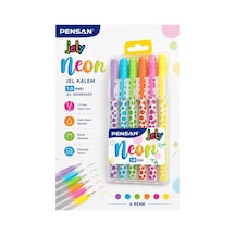 Neon Jely 6 Lı Jel Kalem 1 Paket Pensan 6 Renk 1.0 Mm Neon Tükenmez Kalem Renkli İşaretleme Yazı Kalemi