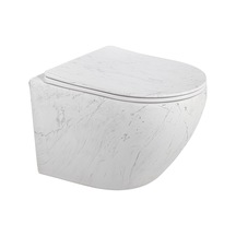 Et-w1200m8 Asma Klozet Mermer Desenli Mat Beyaz Mermer