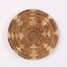 Kaunos 50x12 Cm Çap- Doğal Abaka Duvar Tabağı