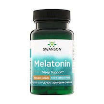 Takviye Swanson Nutrition Mel Atonin 3 Mg 120 Kapsül Uyku Destekleyici Premium Formül Gıda Takviye