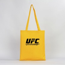 Ufc Logo Ultimate Championship Sarı Gabardin Bez Çanta