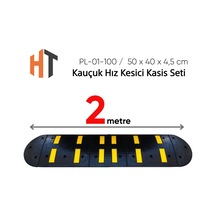 Kauçuk Hız Kesici Set Kapaklı, Yol Kasisi 2 Metre
