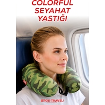 Viscofoam Colorful Ortopedik Seyahat Yastığı Visco Boyun Destekli Seyahat Yastığı - Kamuflaj | Ergo Travel