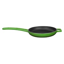Lava Döküm Yuvarlak Kızartma Tavası Döküm Demir Yekpare Saplı Çap(Ø)16cm.