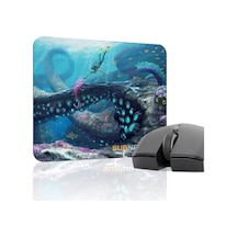 Subnautica Kaymaz Dikişli Kauçuk Oyuncu Mousepad V2 - 22x18 Gaming Mouse Pad Fare Altlığı