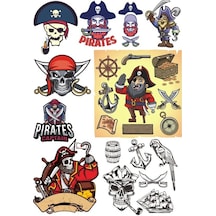 Korsan Kuru Kafa Sticker Set 15 Parça Telefon, Tablet, Defter, Laptop Sticker