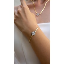 Altın Yuvarlak Baget Bileklik 665544 Sarı Altın