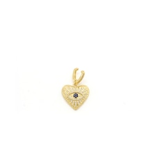 Ajda Charm Çelik Altın Kaplama Kadın Göz Kalpli Model-chr-115 Gold