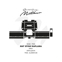 Shad Tr48 Arka Orta Çanta Mat Siyah Kaplama Sticker Etiket Modeli