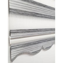 Bbb Geniş Pliseli Renk Geçişli Gri Zebra Stor Perde Mz297